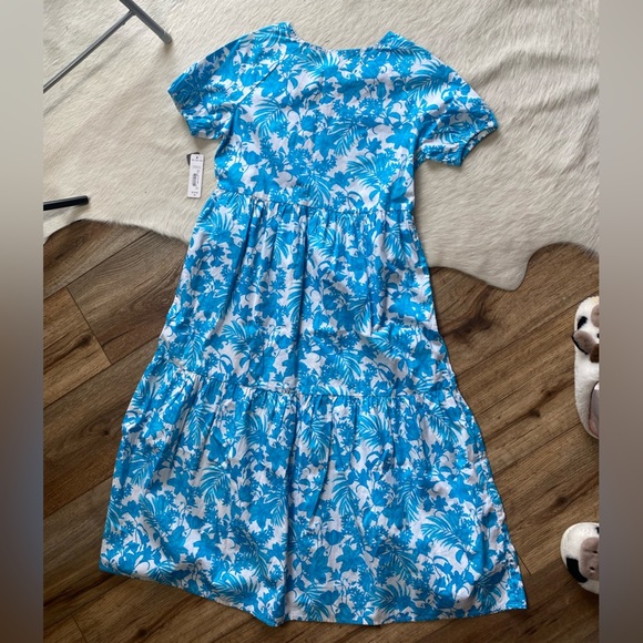 Peyton & Parker dress short-sleeved with a blue and white floral pattern - Picture 11 of 11